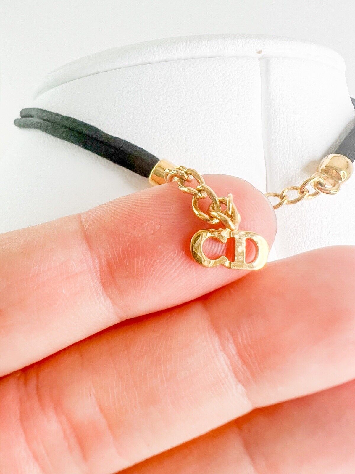Christian Dior Vintage Necklace Gold Bracelet CD Logo