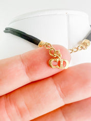 Christian Dior Vintage Necklace Gold Bracelet CD Logo