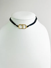 Christian Dior Vintage Necklace Gold Bracelet CD Logo