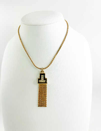 Vintage Christian Dior Necklace, Dior Germany Necklace, Necklace Gold, Multi Chain Necklace, Choker Necklace, Necklace Tassel, Rhinestones
