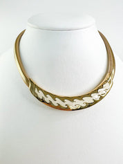 Vintage Christian Dior Necklace, Choker Necklace Gold, Vintage enamel necklace, Bridal Necklace, Charm Necklace, Jewelry for Women