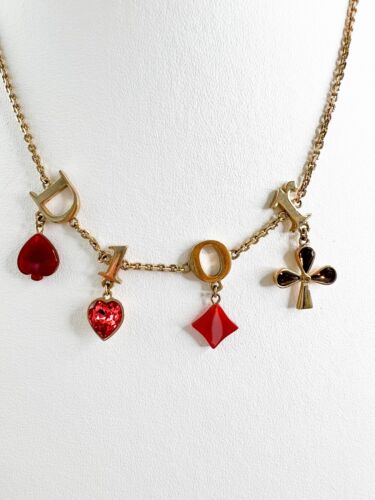 Vintage Christian Dior Necklace, Choker Necklace, Gold Tone Necklace, CD Logo Rhinestone, Jewelry for Women, Gift for her, Personalized Gift