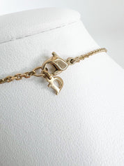 Vintage Christian Dior Necklace, Choker Necklace, Gold Tone Necklace, CD Logo Rhinestone, Jewelry for Women, Gift for her, Personalized Gift