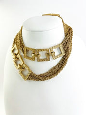 Vintage Christian Dior Necklace, Choker Necklace Gold, Vintage necklace , Bridal Jewelry, Wedding Jewelry, Jewelry for Women, Gift for her