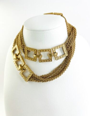 Vintage Christian Dior Necklace, Choker Necklace Gold, Vintage necklace , Bridal Jewelry, Wedding Jewelry, Jewelry for Women, Gift for her