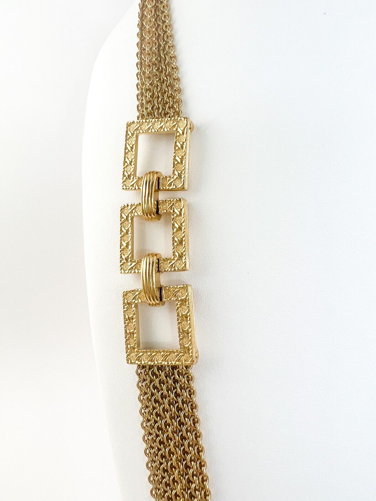 【SOLD OUT】Christian Dior Vintage Gold Tone Multi-strand Necklace Diorama