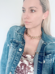 Vintage Christian Dior Necklace, Gold Tone Choker Necklace, Chain Necklace, Logo Necklace, Vintage Jewelry Gold, Christian Dior Germany 1972