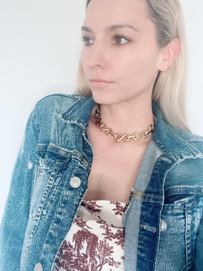 Vintage Christian Dior Necklace, Gold Tone Choker Necklace, Chain Necklace, Logo Necklace, Vintage Jewelry Gold, Christian Dior Germany 1972