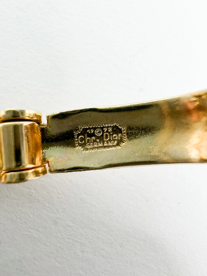 Vintage Christian Dior Necklace, Gold Tone Choker Necklace, Chain Necklace, Logo Necklace, Vintage Jewelry Gold, Christian Dior Germany 1972