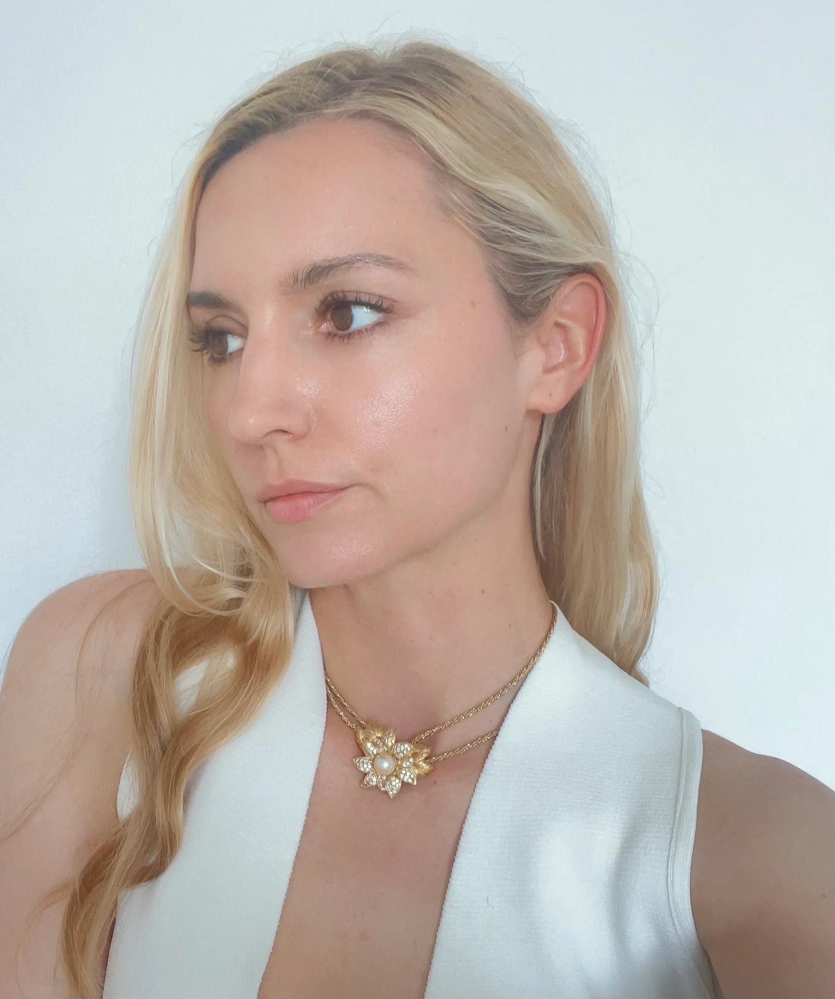 Vintage Christian Dior Necklace, Choker Necklace Gold, Vintage Rhinestone, Bridal Jewelry, Wedding Jewelry, Jewelry for Women, Gift for her