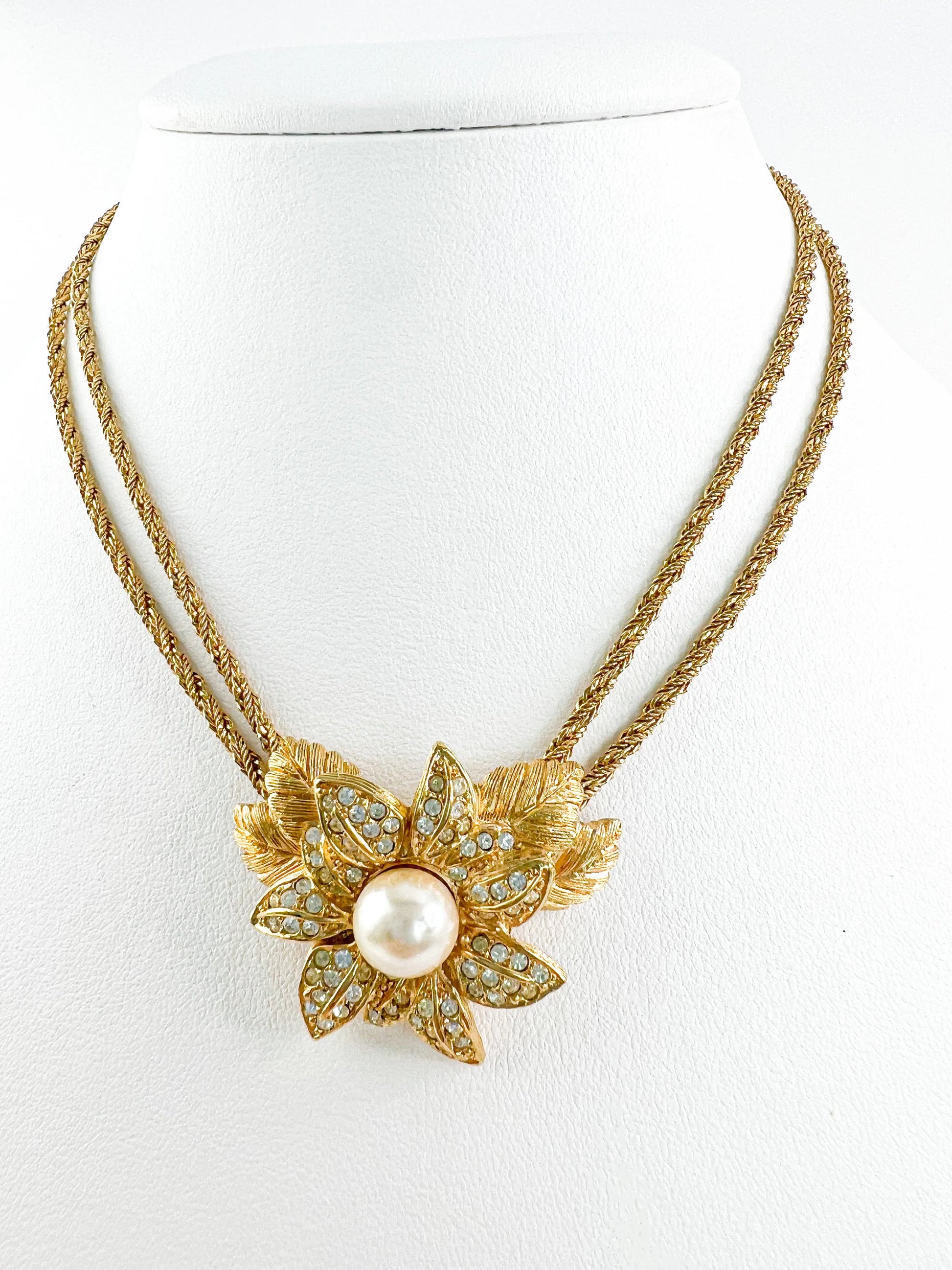 Vintage Christian Dior Necklace, Choker Necklace Gold, Vintage Rhinestone, Bridal Jewelry, Wedding Jewelry, Jewelry for Women, Gift for her