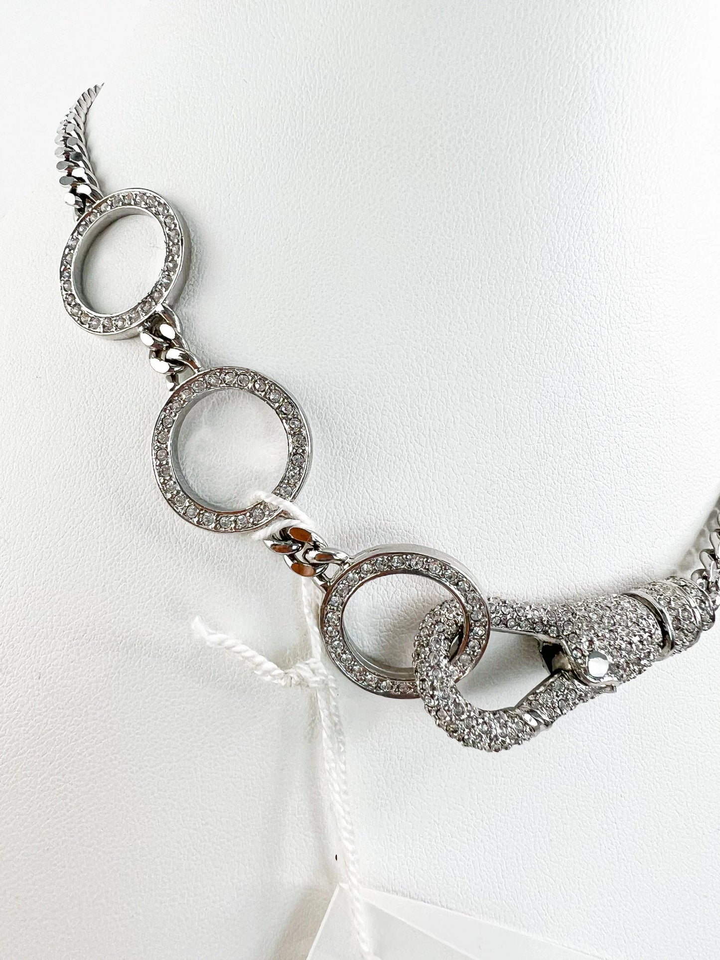 Vintage Christian Dior HARDCORE Necklace, Silver Tone Chain Necklace, Rare JOHN GALLIANO, Vintage Costume Jewelry, Jewelry for women