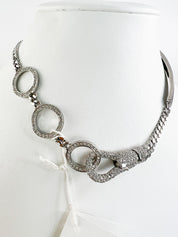 Vintage Christian Dior HARDCORE Necklace, Silver Tone Chain Necklace, Rare JOHN GALLIANO, Vintage Costume Jewelry, Jewelry for women