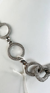 Vintage Christian Dior HARDCORE Necklace, Silver Tone Chain Necklace, Rare JOHN GALLIANO, Vintage Costume Jewelry, Jewelry for women