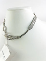 Vintage Christian Dior HARDCORE Necklace, Silver Tone Chain Necklace, Rare JOHN GALLIANO, Vintage Costume Jewelry, Jewelry for women