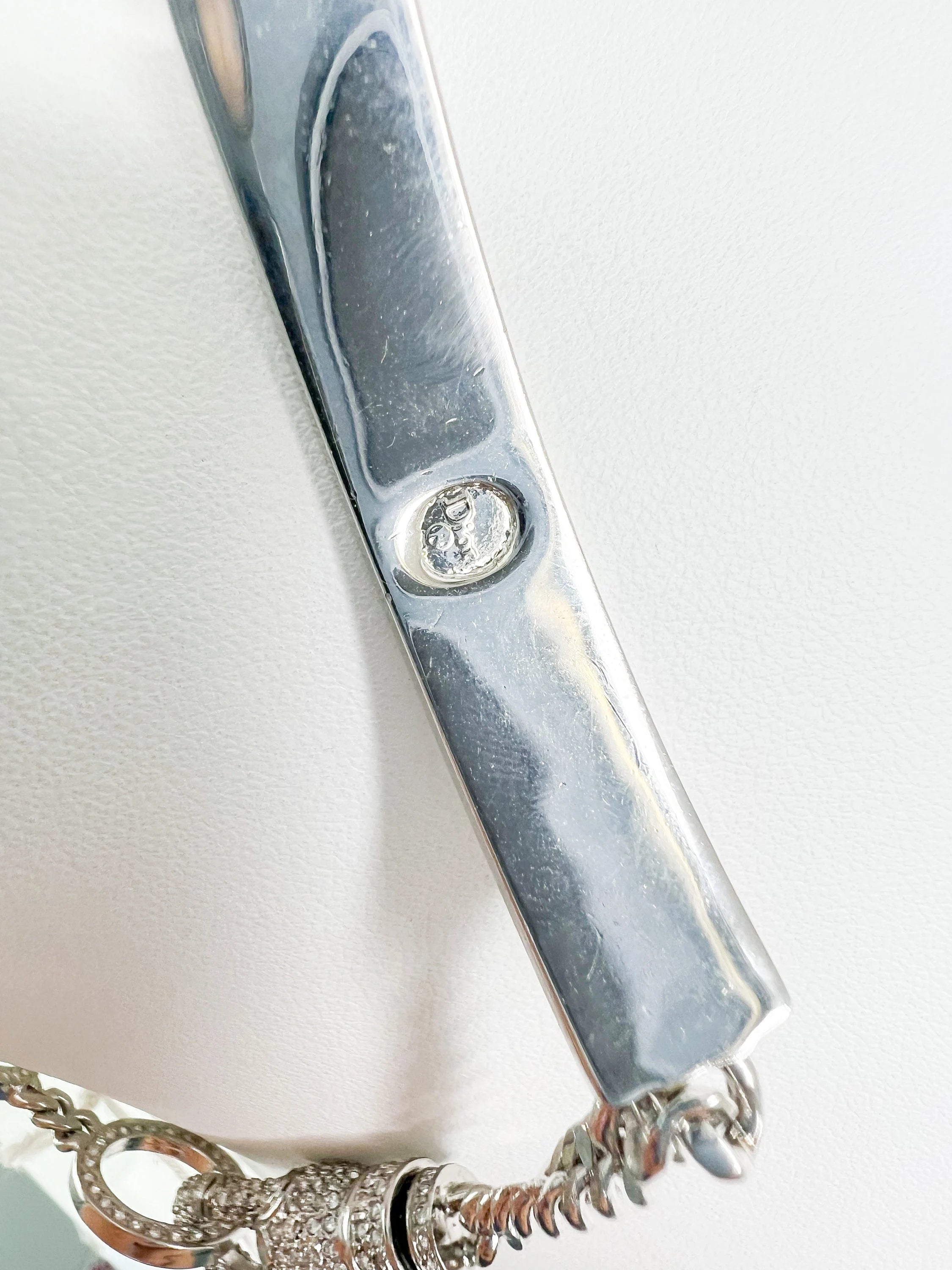Vintage Christian Dior HARDCORE Necklace, Silver Tone Chain Necklace, Rare JOHN GALLIANO, Vintage Costume Jewelry, Jewelry for women