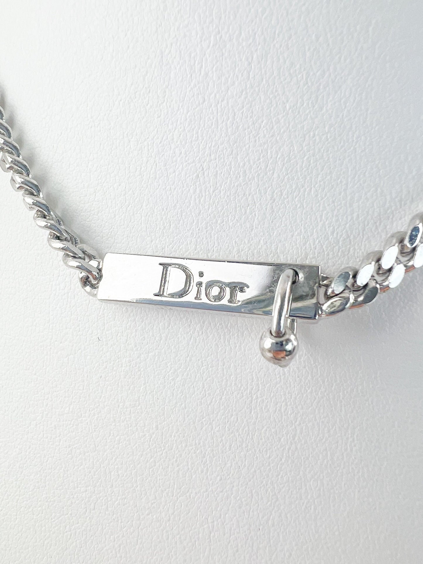Vintage Christian Dior Necklace, Bridal Necklace, Vintage Necklace, Personalised Gifts, Choker Necklace Gold, CD Logo, Vintage Rhinestone