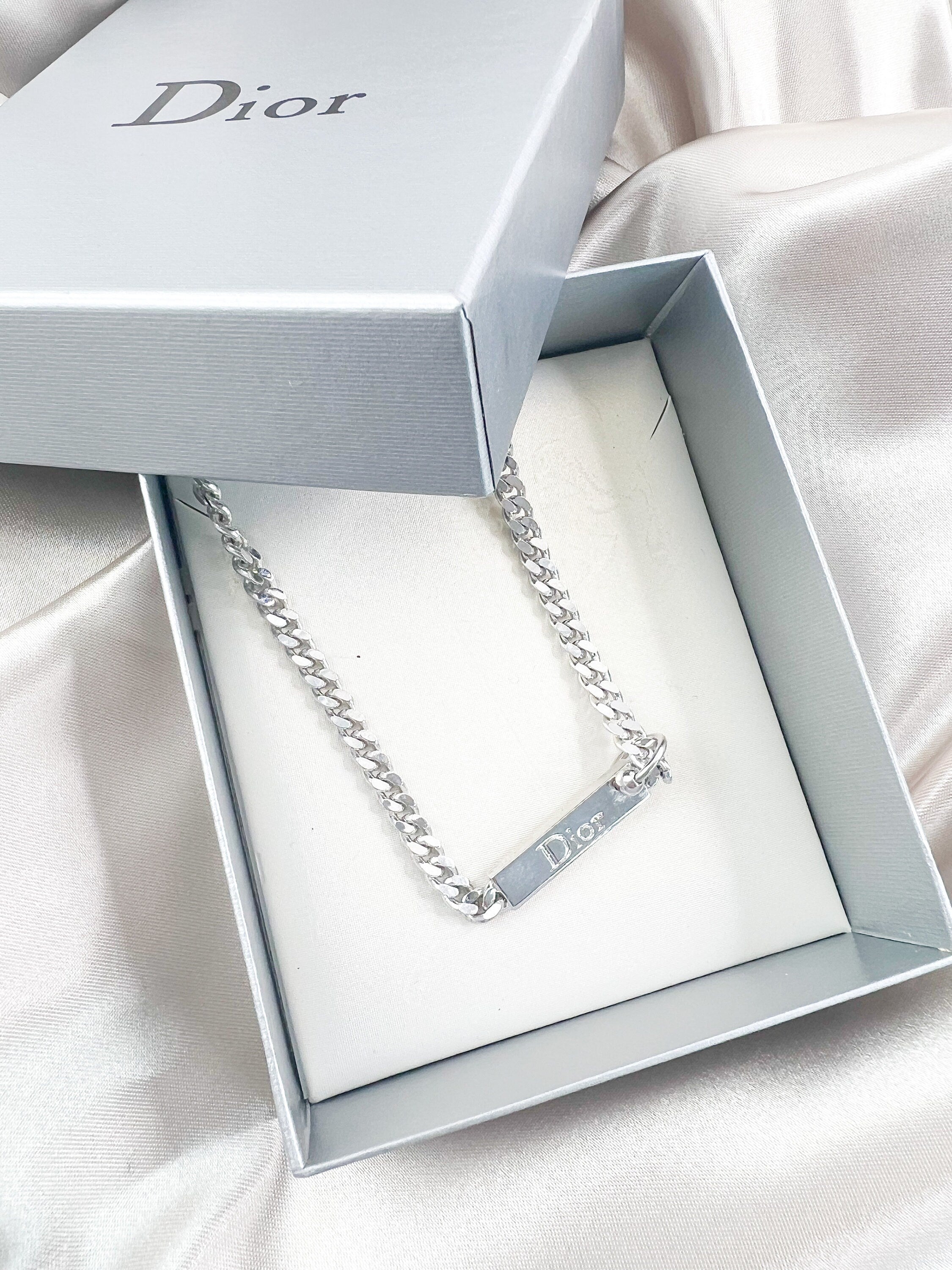 Vintage Christian Dior Necklace, Bridal Necklace, Vintage Necklace, Personalised Gifts, Choker Necklace Gold, CD Logo, Vintage Rhinestone