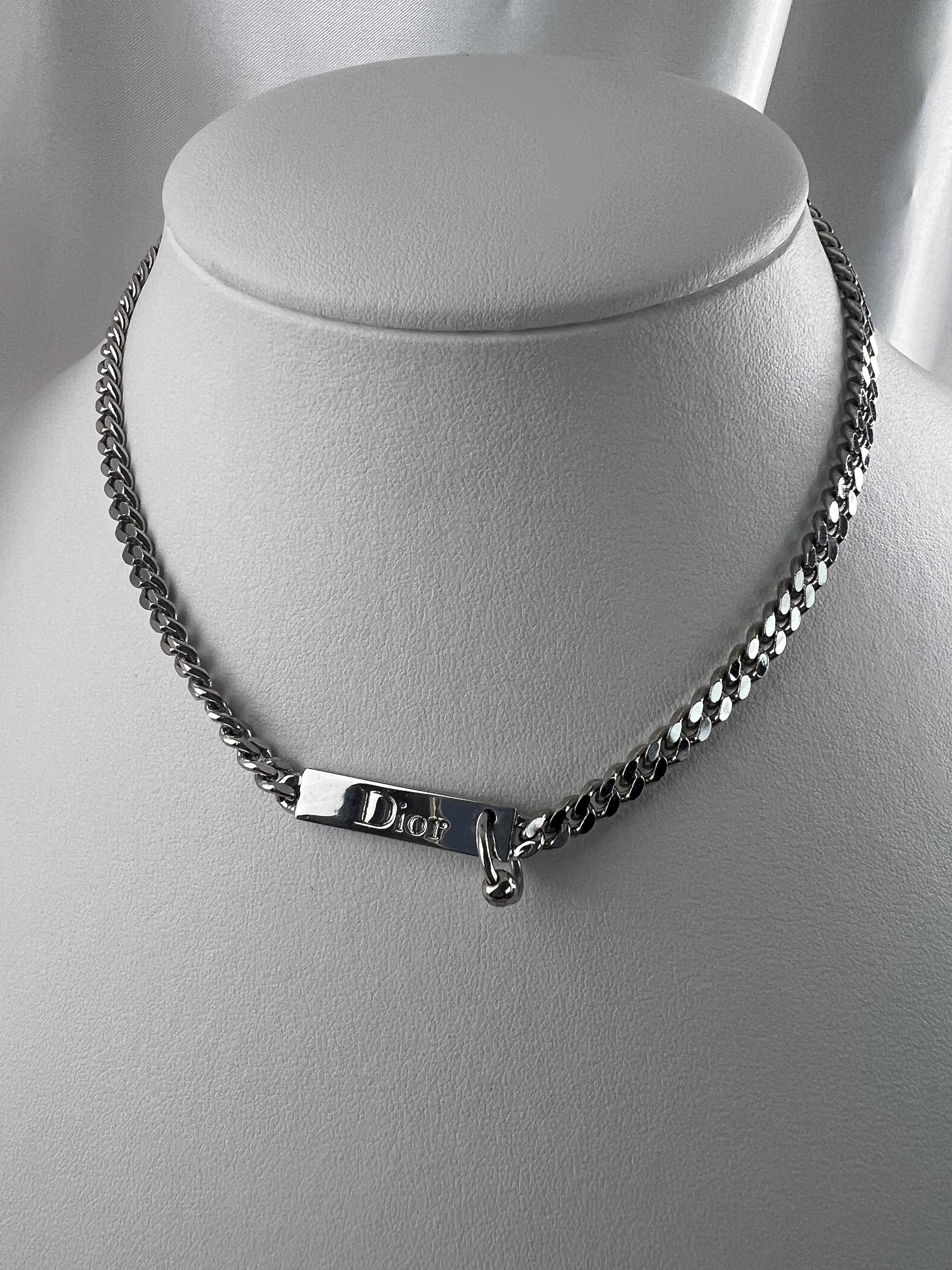 Vintage Christian Dior Necklace, Bridal Necklace, Vintage Necklace, Personalised Gifts, Choker Necklace Gold, CD Logo, Vintage Rhinestone