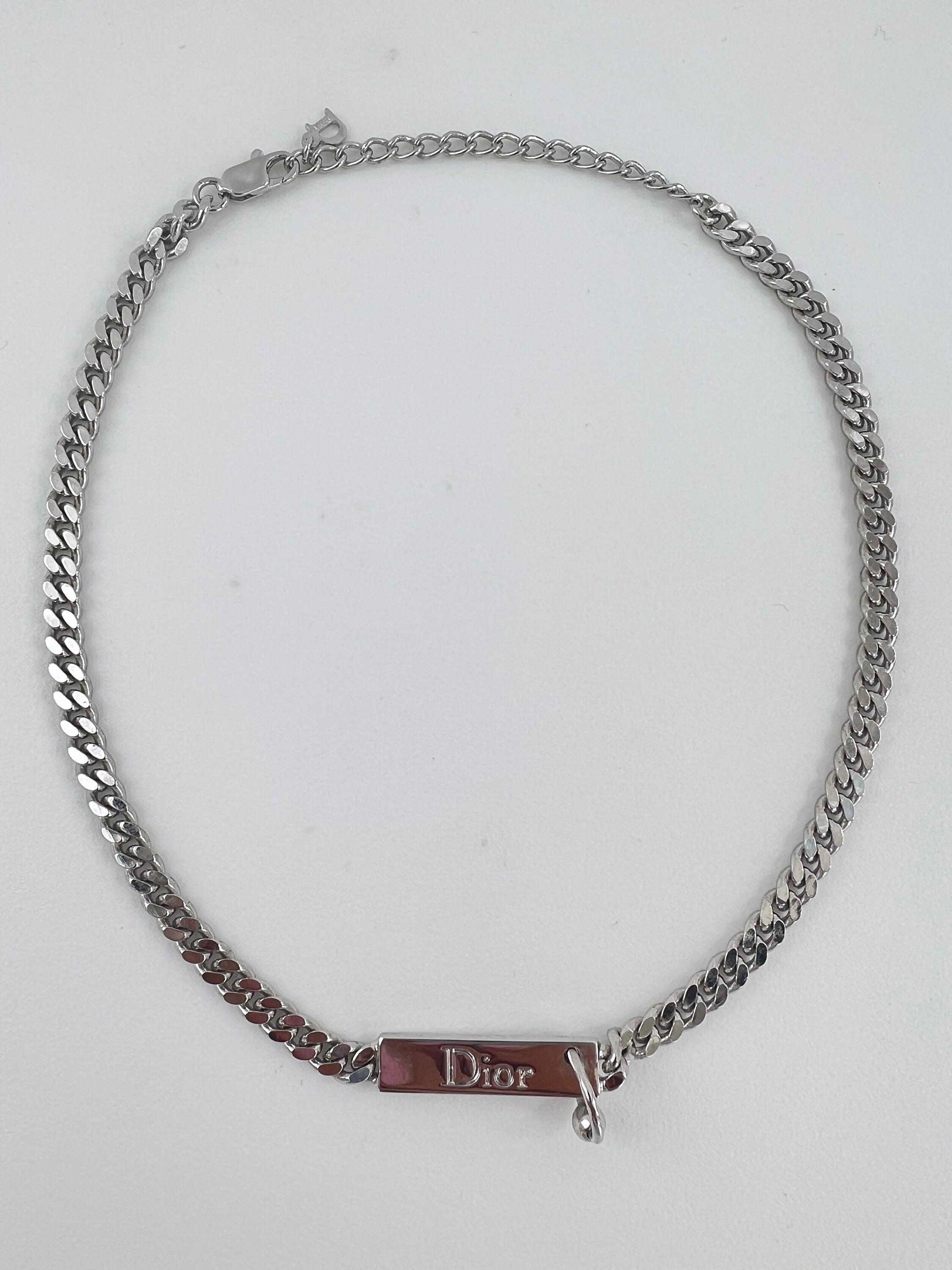 Vintage Christian Dior Necklace, Bridal Necklace, Vintage Necklace, Personalised Gifts, Choker Necklace Gold, CD Logo, Vintage Rhinestone