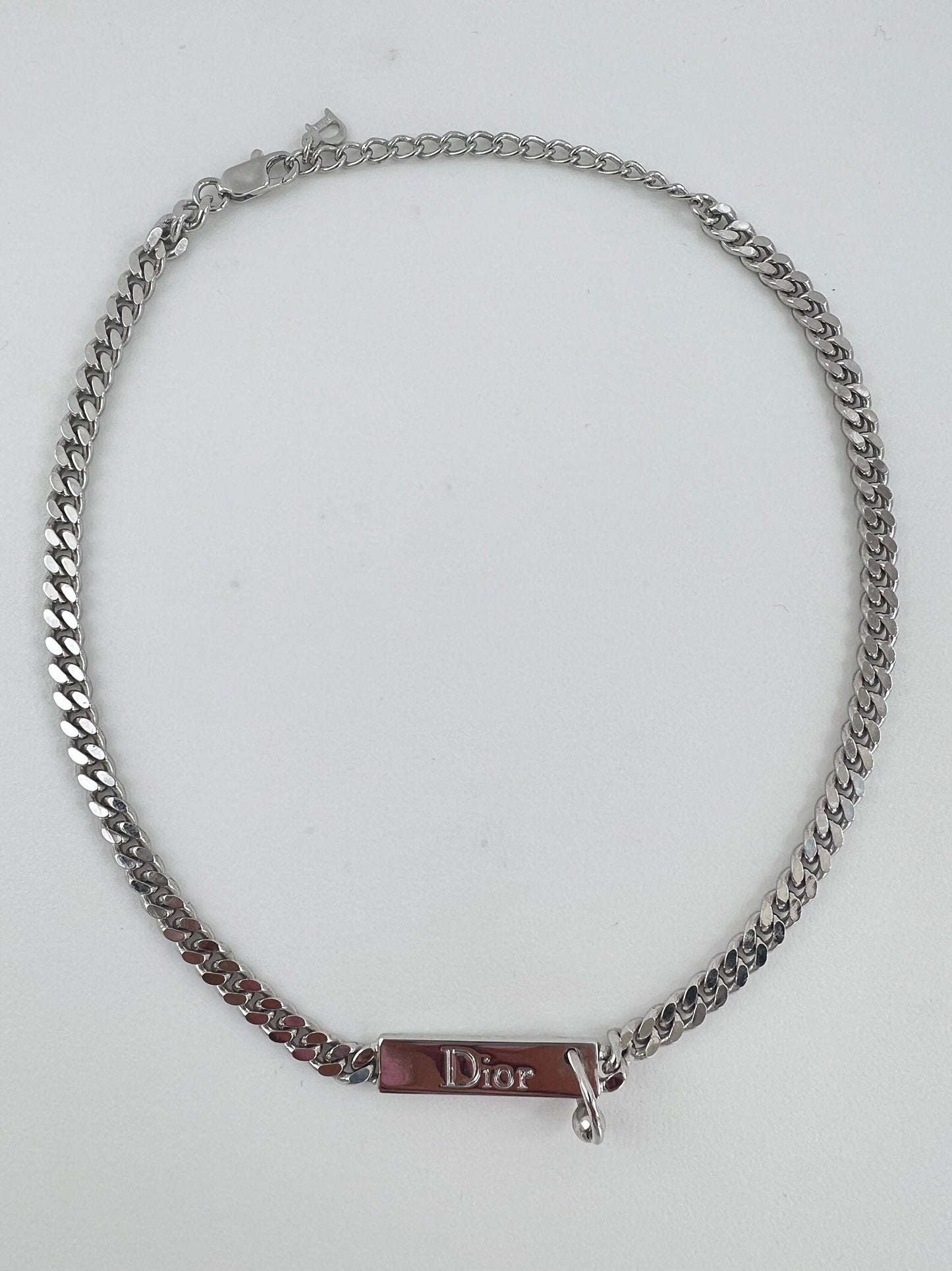 Vintage Christian Dior Necklace, Bridal Necklace, Vintage Necklace, Personalised Gifts, Choker Necklace Gold, CD Logo, Vintage Rhinestone