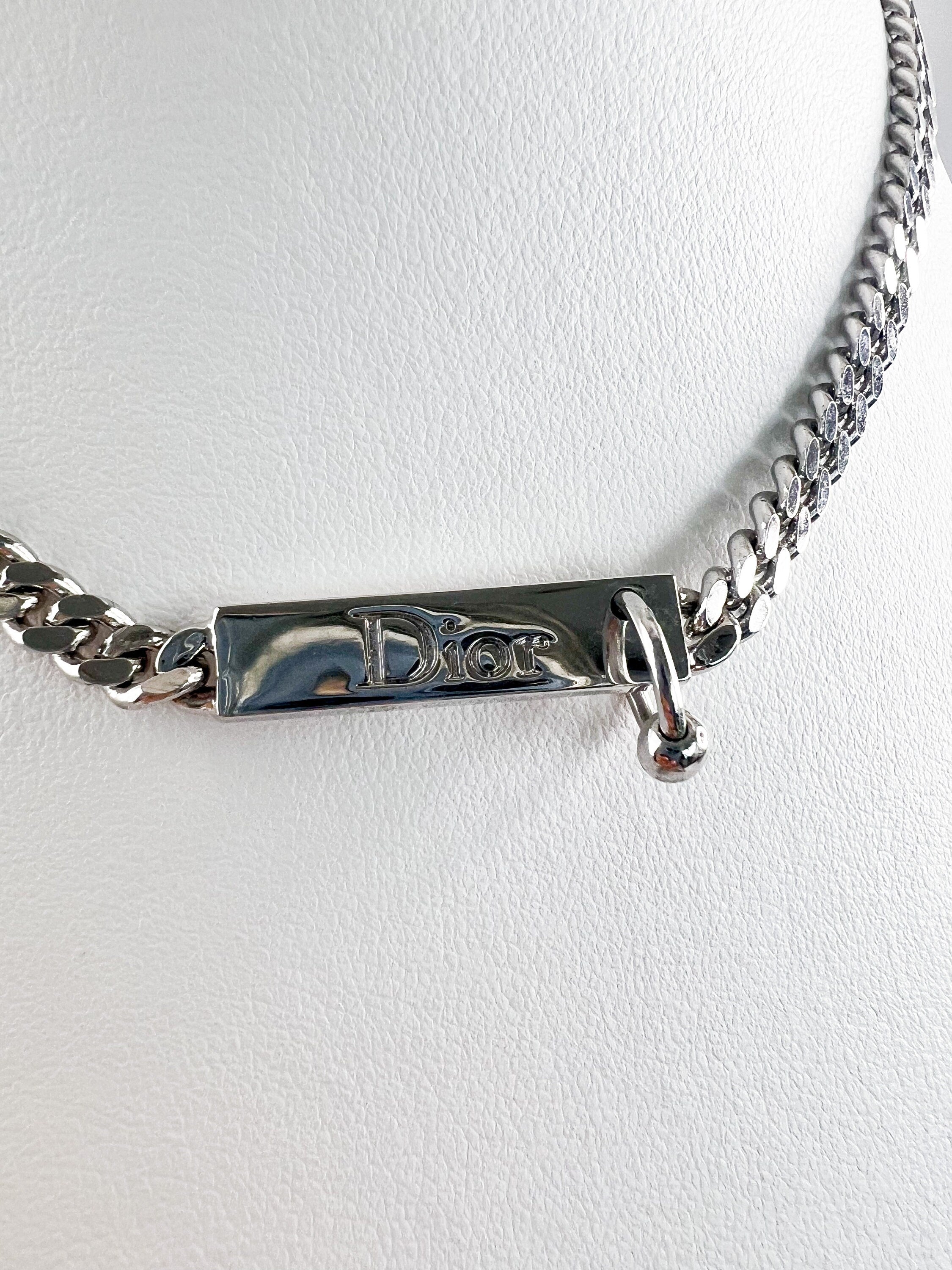 Vintage Christian Dior Necklace, Bridal Necklace, Vintage Necklace, Personalised Gifts, Choker Necklace Gold, CD Logo, Vintage Rhinestone