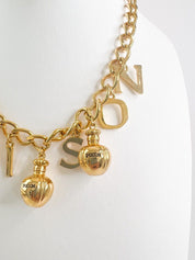 Christian Dior Vintage Chain Necklace POISON Charm Necklace