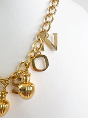 Christian Dior Vintage Chain Necklace POISON Charm Necklace