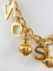 Christian Dior Vintage Chain Necklace POISON Charm Necklace