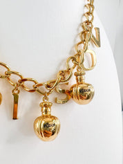 Christian Dior Vintage Chain Necklace POISON Charm Necklace