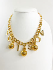 Christian Dior Vintage Chain Necklace POISON Charm Necklace