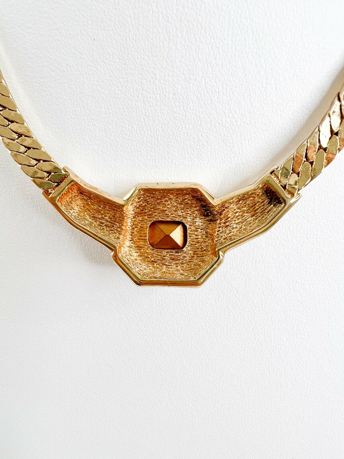 Christian Dior Vintage Necklace Gold Rhinestone