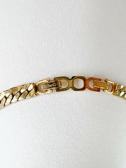 Christian Dior Vintage Necklace Gold Rhinestone