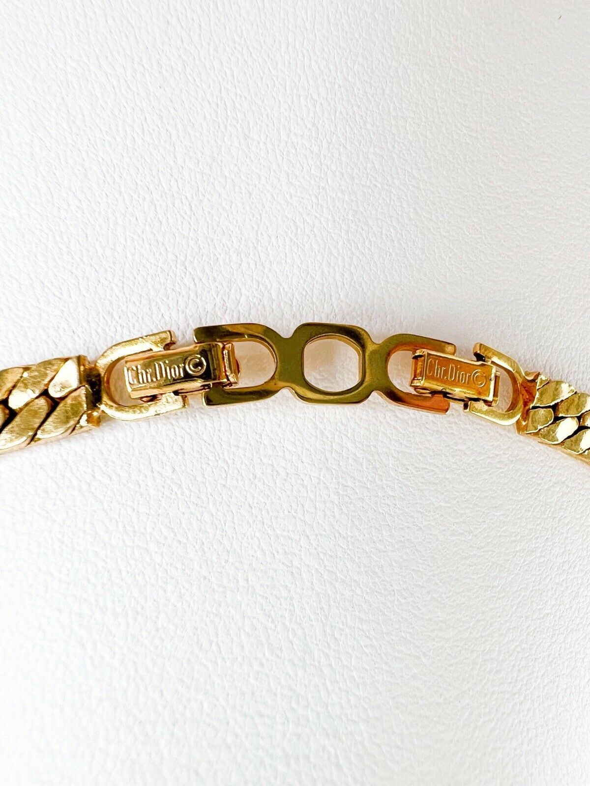 Christian Dior Vintage Necklace Gold Rhinestone