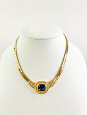 Christian Dior Vintage Necklace Gold Rhinestone