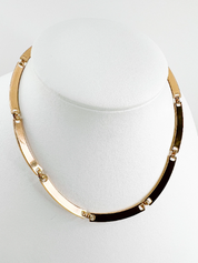 Vintage Christian Dior Necklace, Dior Chain Necklace, Gold Tone Necklace, Choker Necklace, Chunky Necklace, Gift for her, Jewelry for Women