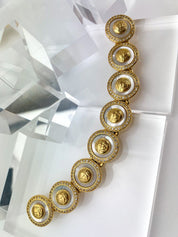 【SOLD OUT】GIANNI VERSACE Vintage Charm Bracelet Medusa Heads Rhinestone