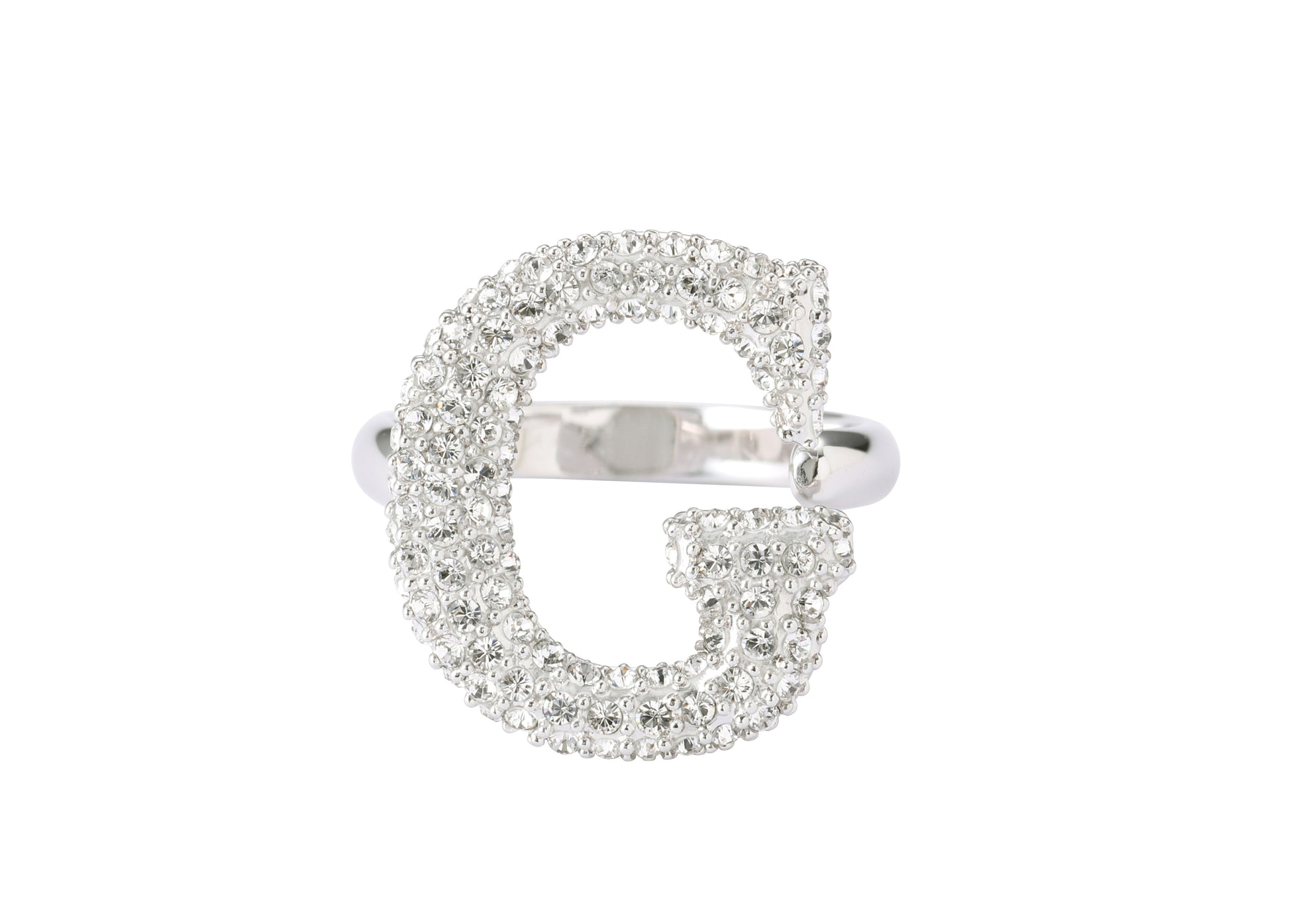 Initial Swarovski  Ring  G - Alphabet ring