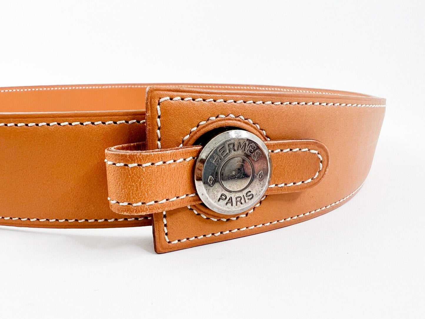 Hermes Vintage Leather Belt Women Made in France
