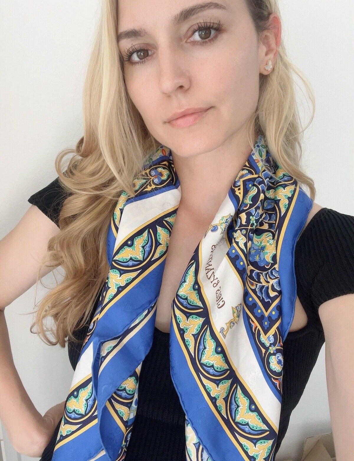 Hermes vintage silk scarf Wrap Woman Made in France