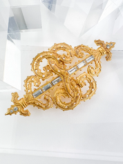 Karl Lagerfeld Vintage Brooch Pin Gold Rare Collector Piece