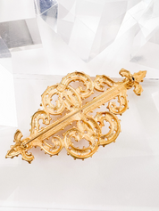 Karl Lagerfeld Vintage Brooch Pin Gold Rare Collector Piece