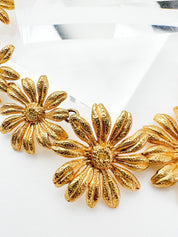 KENZO Vintage Charm Necklace Floral Gold Choker