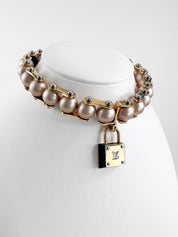 LOUIS VUITTON Vintage Choker Necklace Pearl