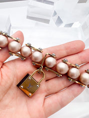 LOUIS VUITTON Vintage Choker Necklace Pearl