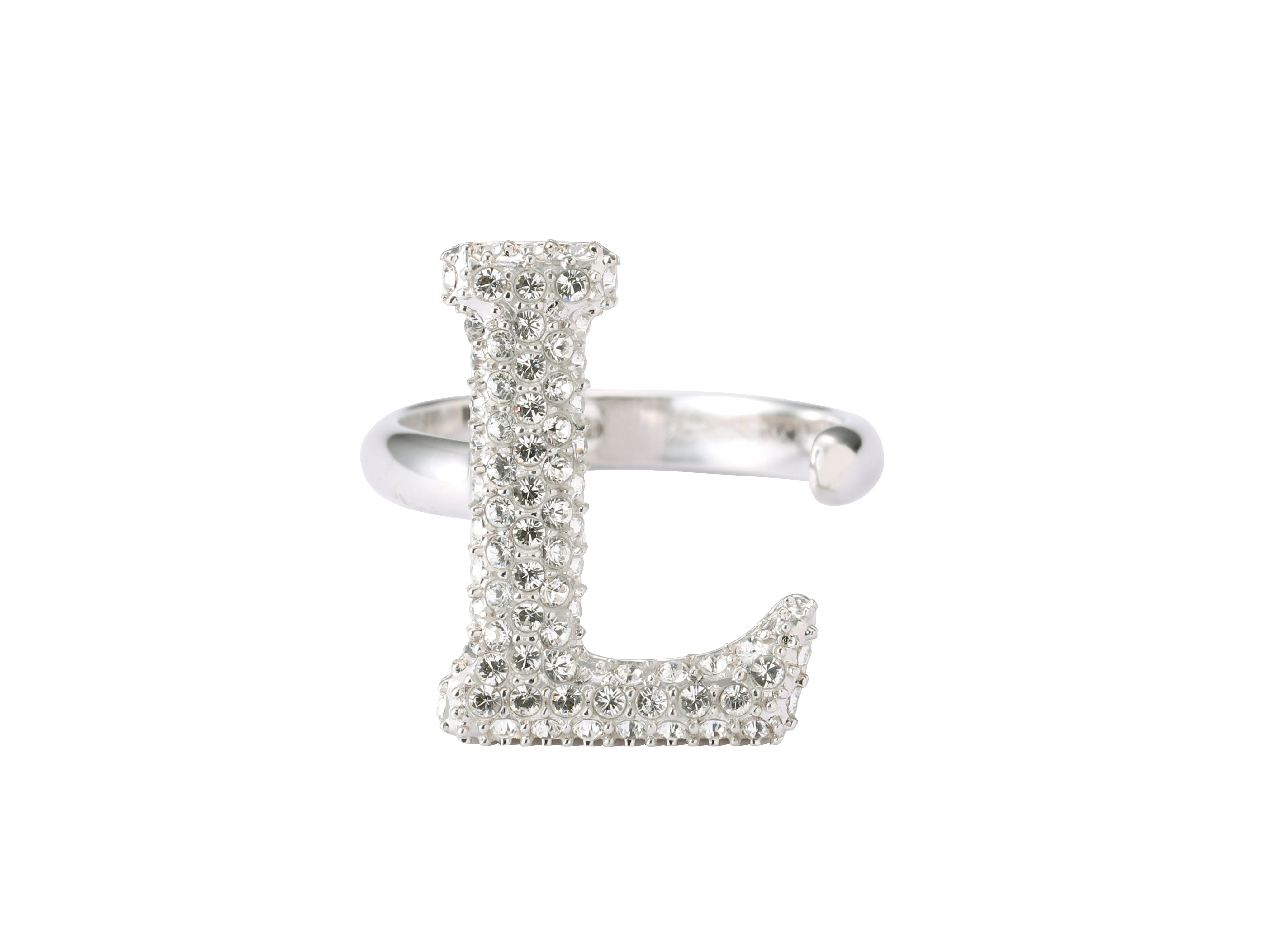 Initial Swarovski L  Ring 