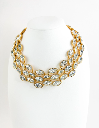 Napier Vintage Chain Necklace Choker Rhinestone Gorgeous Gift
