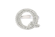 Initial Swarovski Q Ring - Alphabet ring