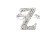 Initial Swarovski  Ring  Z - Alphabet ring