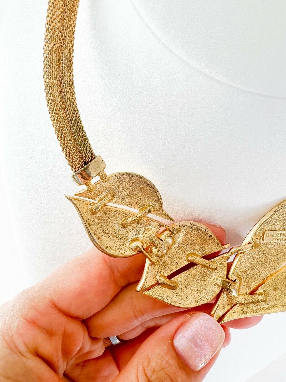 Balenciaga Vintage Choker Necklace Gold